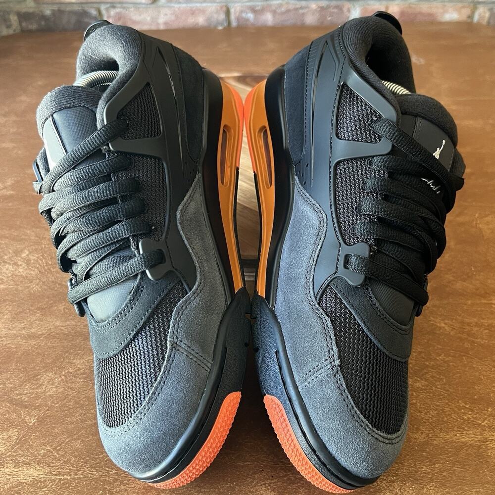 Air Jordan 4 RM Black Gray Starfish Low Shoes Sneakers Mens Sizes 11 - Picture 12 of 16